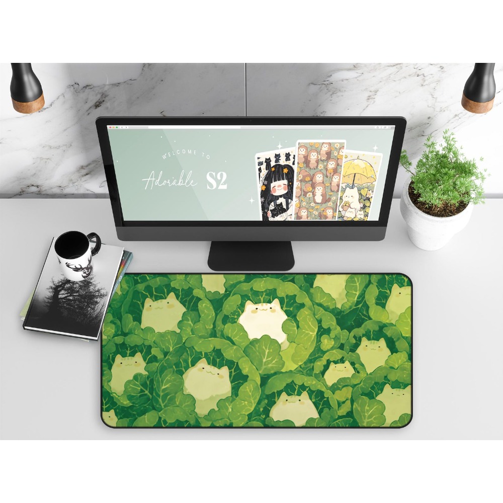 Gaming Accessories Officeworks - Коврик для стола Kawaii, милые котики